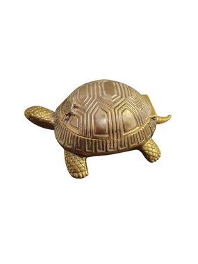 Vintage Westland Japan Brass Turtle Music Trinket Jewelry Box You've Got Friend